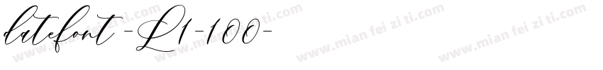datefont -L1-100字体转换